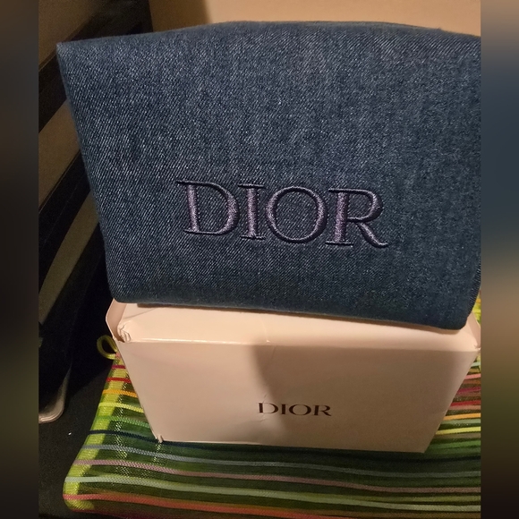 Dior Beauty Denim Pouch - Picture 1 of 6